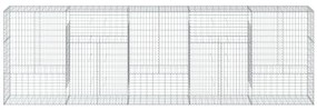Cesto gabião com cobertura 500x50x150 cm ferro galvanizado