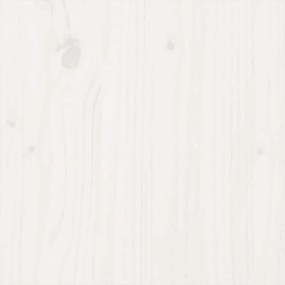 Estrutura de cama king 150x200 cm madeira maciça branco