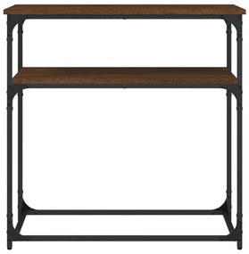 Mesa consola 75x35,5x75 cm derivados madeira carvalho castanho