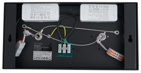 Foco de superfície moderno preto com LED regulável de 2 luzes - Dionysos Moderno