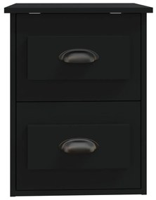 Mesas de cabeceira de parede 2 pcs 41,5x36x53 cm preto