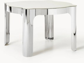 Mesa de jantar redonda com tampo de vidro Georgia, Ø 110 cm