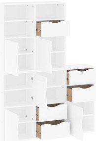 Móveis de apoio 5 pcs ODDA pinho de madeira maciça branco