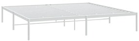 Estrutura de cama 183x213 cm metal branco