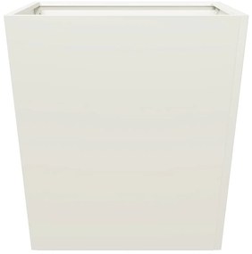 Vaso/floreira de jardim 2 pcs 50x50x50 cm aço branco