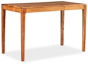 vidaXL Mesa de jantar em madeira maciça 118x60x76 cm