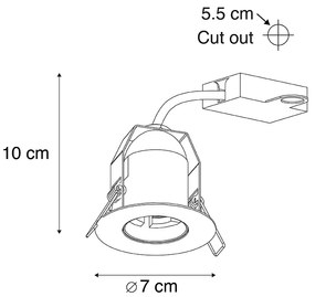 LED Foco de encastrar preto lâmpada-WiFi G95 - INSIGHT Moderno