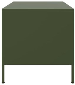 Mesa de centro 68x50x50,5 cm aço verde azeitona