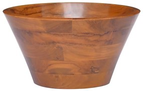 vidaXL Lavatório Φ40x20 cm madeira de teca maciça