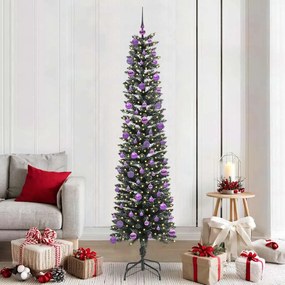 vidaXL Árvore de Natal Artificial Verde 210 cm PVC, Plástico e Aço