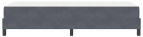 Cama box spring com colchão Cinza Escuro 90 x 200 cm Veludo