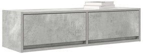 Armário para TV Cinza Concreto 100x31x25,5 cm Madeira Engenharia