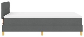 Cama Box com Colchão Cinza Escuro 120x190 cm Tecido