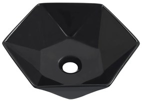 Lavatório 41x36,5x12 cm cerâmica preto