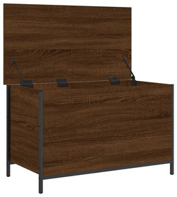 Banco arrumação 80x42,5x50 cm deriv. madeira carvalho castanho