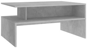 Mesa de centro 90x60x42,5 cm contraplacado cinzento cimento