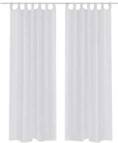 Cortinas brancas 2 peças 140 x 245 cm