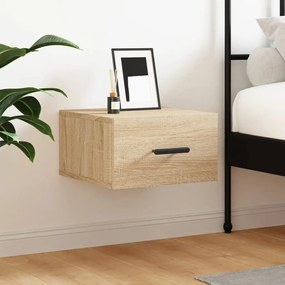vidaXL Mesa de cabeceira montagem na parede 35x35x20 cm cor sonoma