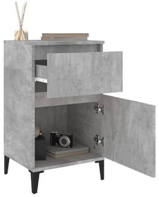 Mesa de cabeceira 40x35x70 cm cinzento cimento