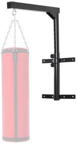 HOMCOM Suporte Saco Boxe Regulável Parede Treino Boxe Resistente Carga 100kg Estável Compacto 60-88x40x63cm Preto | Aosom Portugal