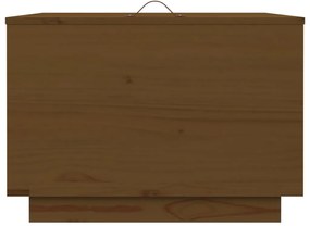 Caixas de arrumação com tampas 3 pcs pinho maciço castanho mel