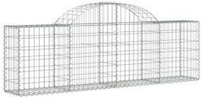 Cestos gabião arqueados 14pcs 200x30x60/80 cm ferro galvanizado