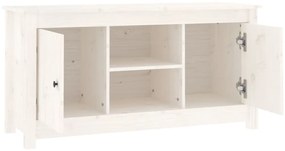 Móvel de TV 103x36,5x52 cm madeira de pinho maciça branco