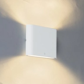 Candeeiro de parede moderno para exterior branco 11,5 cm incl. LED - Batt Moderno