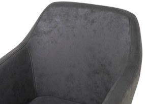 Cadeira em pele sintética cinzenta YORKVILLE Beliani