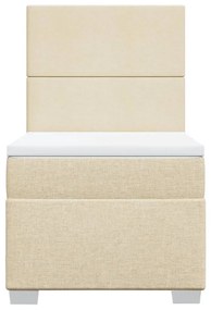 Cama com molas/colchão 80x200 cm tecido cor crème