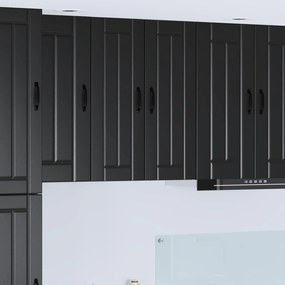 vidaXL Armário de Cozinha 2 pcs Preto 30 x 31 x 80 cm