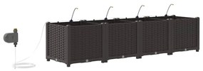 Jardineiras de Jardim 1 pc Castanho 160 x 40 x 37.5 cm Plástico