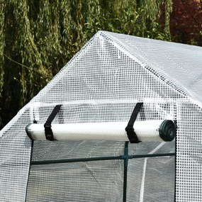 Estufa com prateleiras para flores, cultivo de plantas com porta zip resistente à água UV Malha PE 186x120x190cm