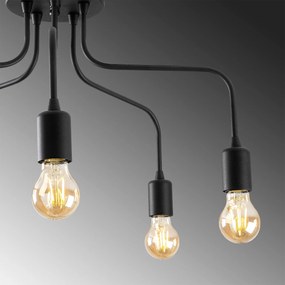 Candeeiro de Teto Candelabra – Preto – 59 x 59 cm