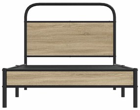 Estrutura cama s/ colchão derivados de madeira carvalho fumado
