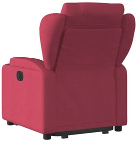 Poltrona reclinável elevatória tecido vermelho tinto