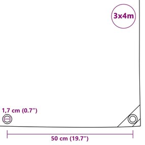 Lona 650 g/m² 3x4 m verde