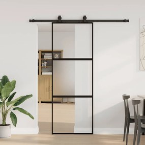vidaXL Porta deslizante c/ conj. ferragens 76x205 cm vidro temperado