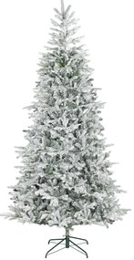 Árvore de Natal Artificial 210 cm Árvore de Natal Neve com 1154 Ramos Base Dobrável e Fácil de Montar Verde