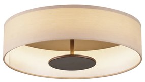 Plafon moderno branco com interior em bronze incluindo LED regulável em 3 níveis - Bredow Moderno