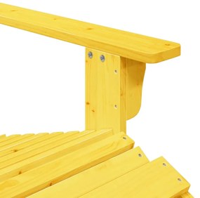 Cadeira adirondack com otomana madeira de abeto maciça amarelo
