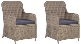 3 pcs conjunto de jantar para jardim castanho