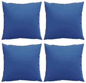 Almofadas de sofá 4 pcs 60x60 cm tecido azul