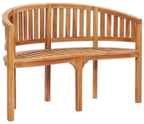 5 pcs conj. lounge de jardim formato banana teca maciça