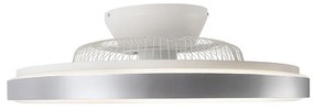 LED Ventilador de teto prateado com efeito estrela regulável - Climo Design