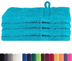 Panos de prato 4 pcs Turquesa 15 x 21 cm Algodão