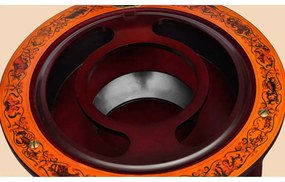 Suporte para garrafas de vinho forma de globo madeira eucalipto