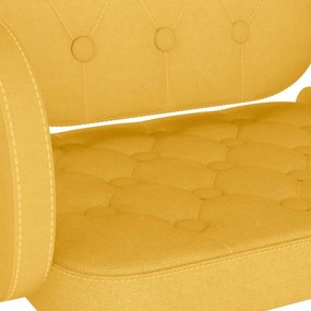 Bancos de bar 2 pcs tecido amarelo mostarda