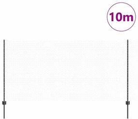 Postes de Cerca vidaXL 10 pcs U-Channel Cinza 120 cm Aço