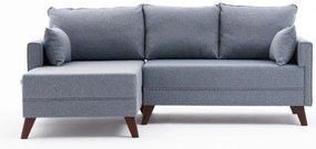 Sofá-Cama de Canto Bella – Azul – 205x85x140 cm